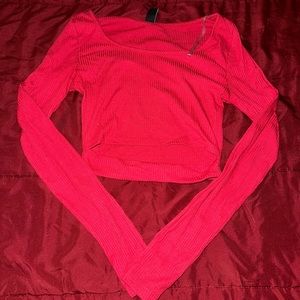 Red cut stomach shirt